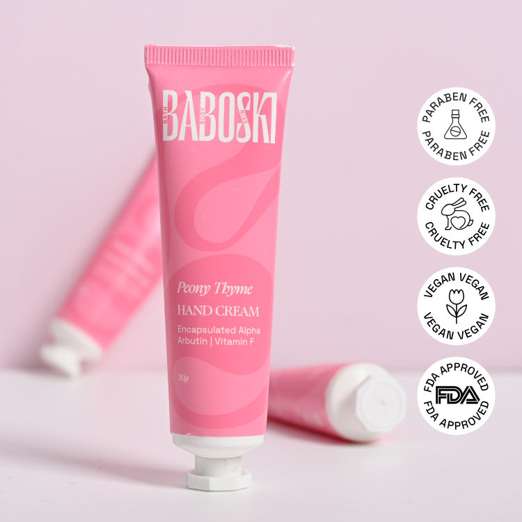 Peony Thyme Handcream with Vitamin F & Alpha Arbutin