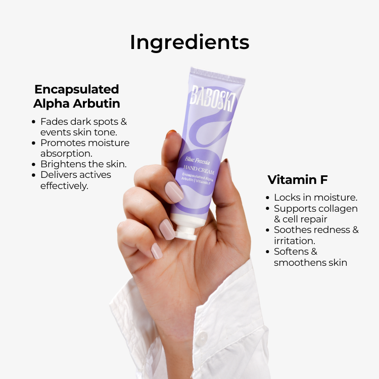 Blue Freesia Handcream with Vitamin F & Alpha Arbutin