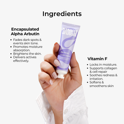 Blue Freesia Handcream with Vitamin F & Alpha Arbutin