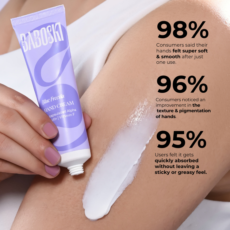 Blue Freesia Handcream with Vitamin F & Alpha Arbutin