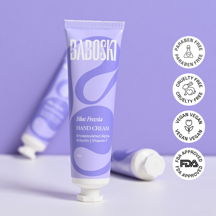 Blue Freesia Handcream with Vitamin F & Alpha Arbutin