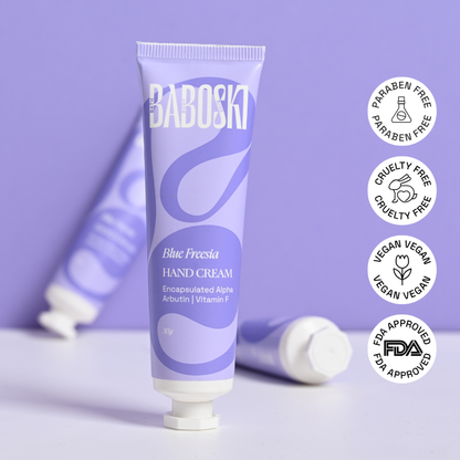 Blue Freesia Handcream with Vitamin F & Alpha Arbutin