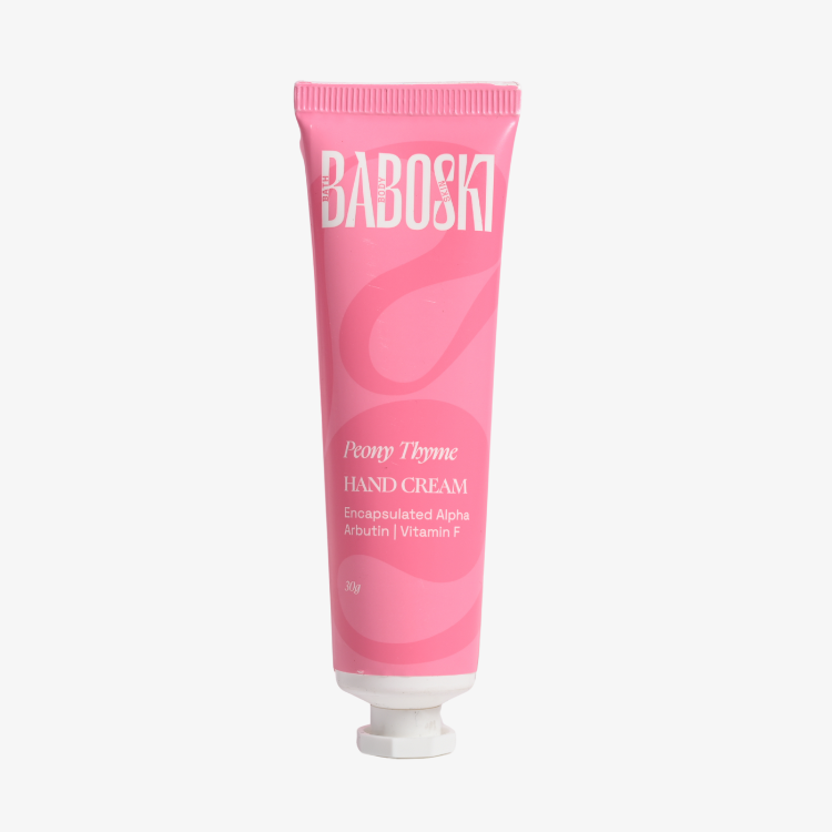 Peony Thyme Handcream with Vitamin F & Alpha Arbutin